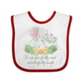 thumbnail image 1 of Inktastic I Am Fearfully and Wonderfully Made Cute Elephants Boys or Girls Baby Bib, 1 of 4