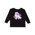 thumbnail image 1 of Inktastic I Am Five Years Old with Unicorn and Hearts Girls Long Sleeve Toddler T-Shirt, 1 of 5
