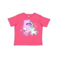thumbnail image 1 of Inktastic I Am Five Years Old with Unicorn and Hearts Girls Toddler T-Shirt, 1 of 5