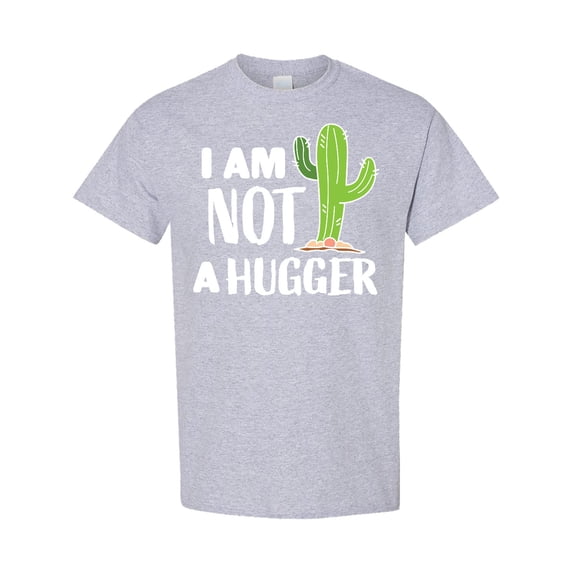 Inktastic I Am Not a Hugger with Cactus T-Shirt