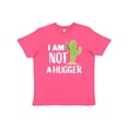 thumbnail image 1 of Inktastic I Am Not a Hugger with Cactus Youth T-Shirt, 1 of 5