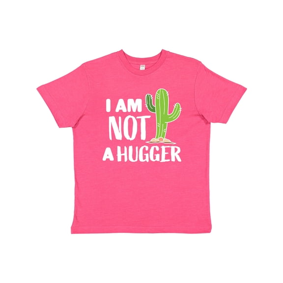 Inktastic I Am Not a Hugger with Cactus Youth T-Shirt