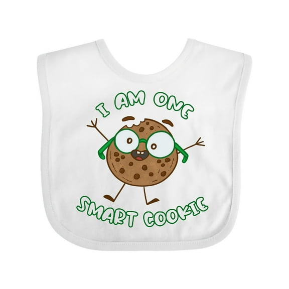 Inktastic I Am One Smart Cookie Boys or Girls Baby Bib
