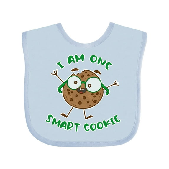 Inktastic I Am One Smart Cookie Boys or Girls Baby Bib