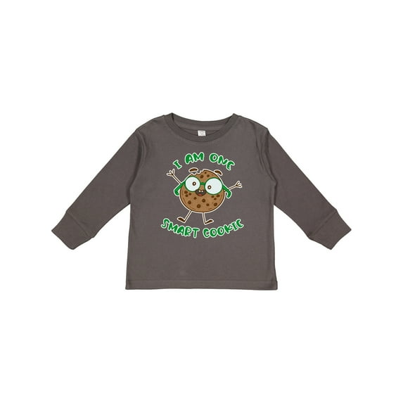 Inktastic I Am One Smart Cookie Boys or Girls Long Sleeve Toddler T-Shirt