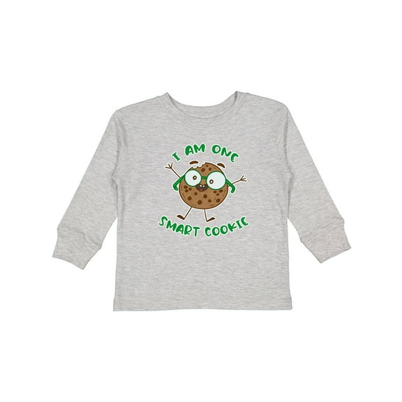 Inktastic I Am One Smart Cookie Boys or Girls Long Sleeve Toddler T-Shirt