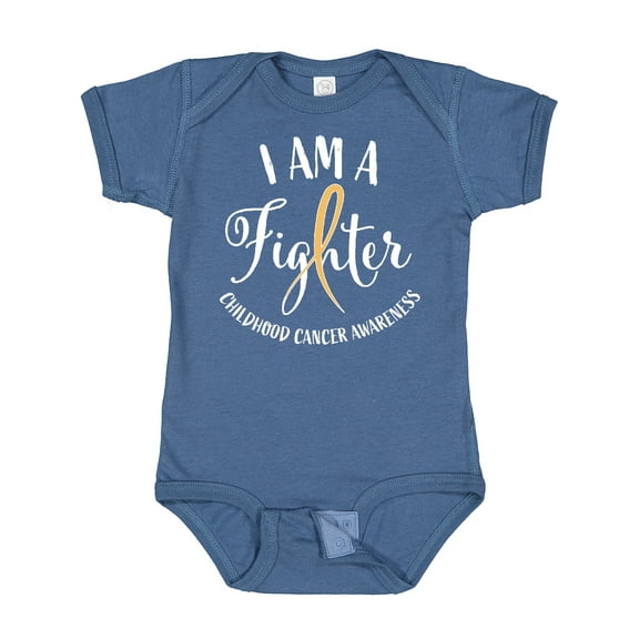 Inktastic I Am a Fighter Childhood Cancer Awareness Boys or Girls Baby Bodysuit