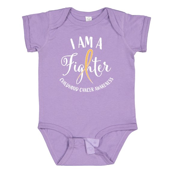 Inktastic I Am a Fighter Childhood Cancer Awareness Boys or Girls Baby Bodysuit