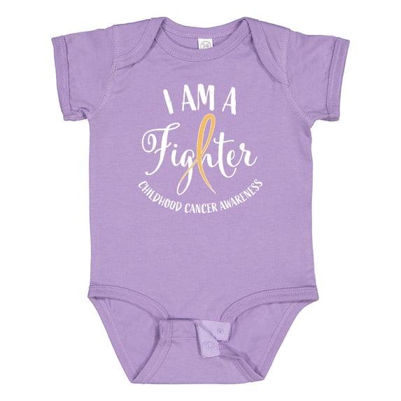 Inktastic I Am a Fighter Childhood Cancer Awareness Boys or Girls Baby Bodysuit