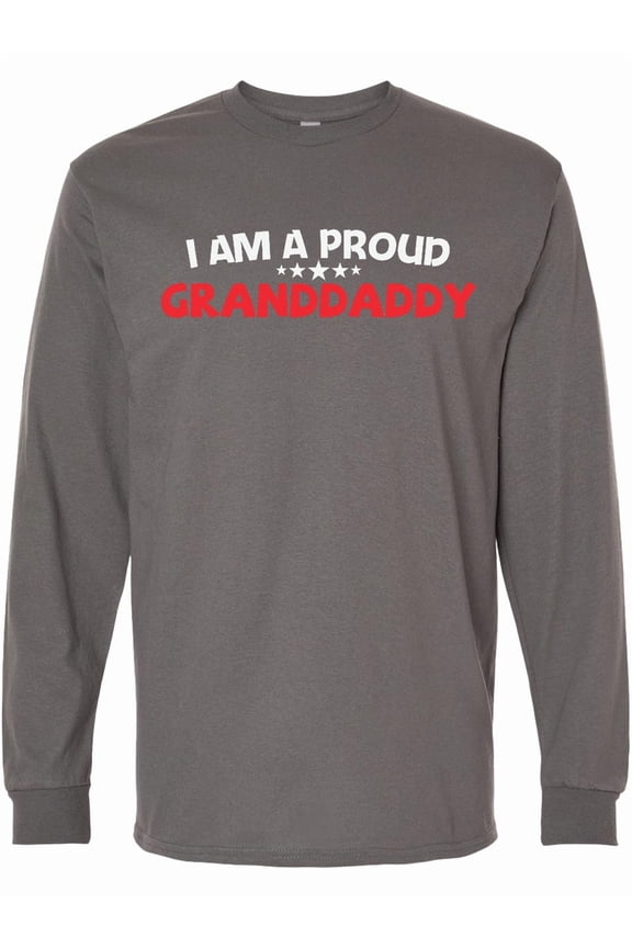 I Am a Proud Granddaddy Design with Stars Long Sleeve T-Shirt