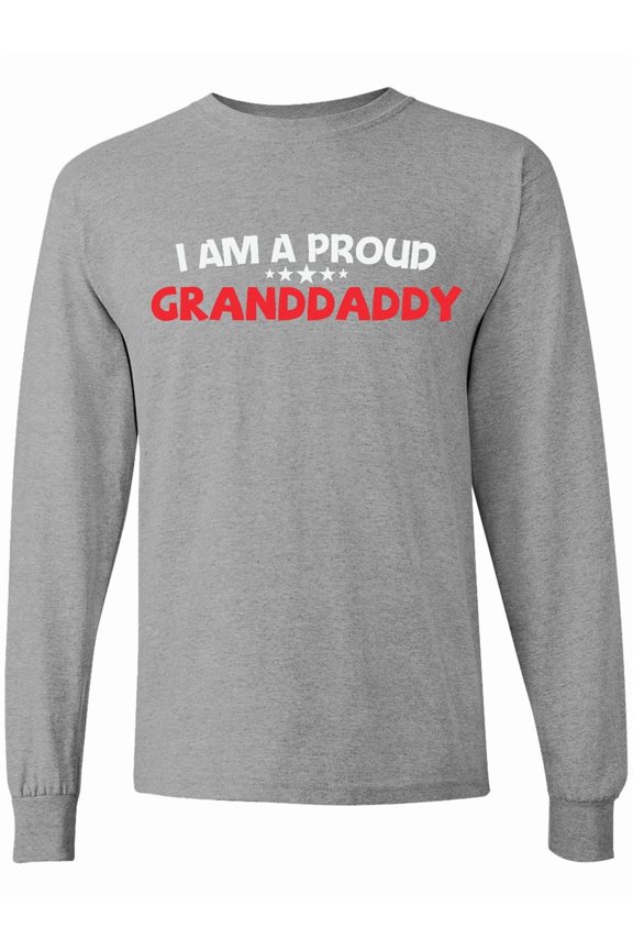 I Am a Proud Granddaddy Design with Stars Long Sleeve T-Shirt