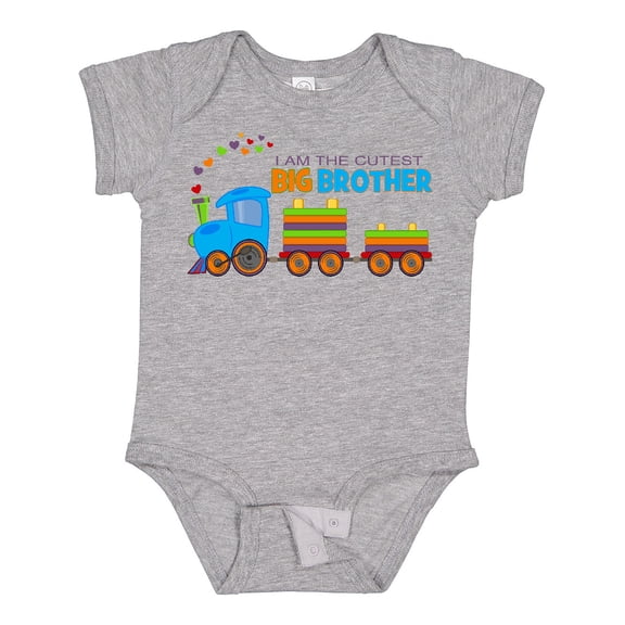 Inktastic I Am the Cutest Big Brother - Train Boys Baby Bodysuit