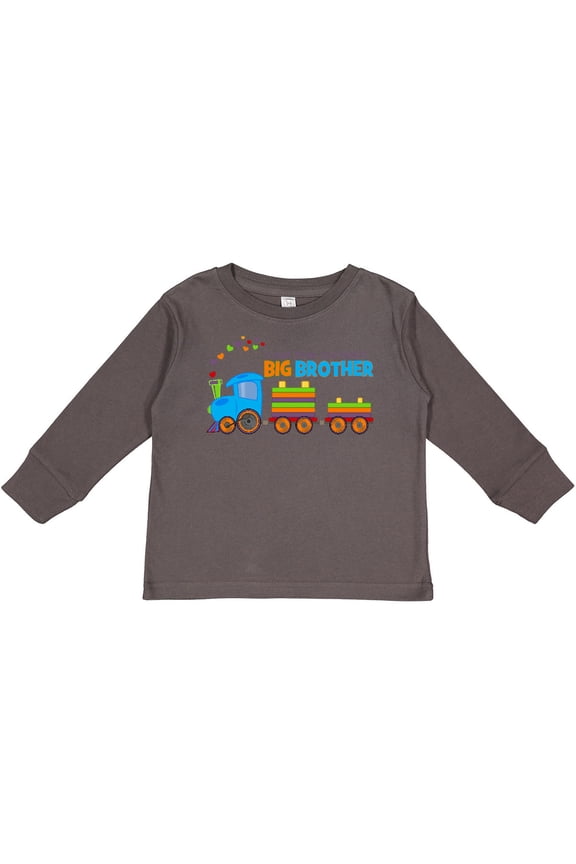I Am the Cutest Big Brother Train Boys Long Sleeve Toddler T-Shirt