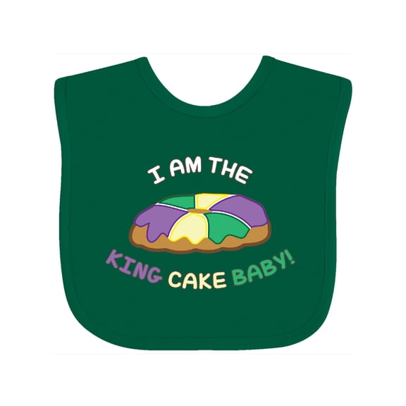 Inktastic I Am the King Cake Baby Boys or Girls Baby Bib