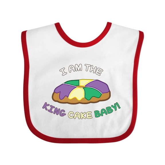 Inktastic I Am the King Cake Baby Boys or Girls Baby Bib