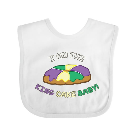 Inktastic I Am the King Cake Baby Boys or Girls Baby Bib