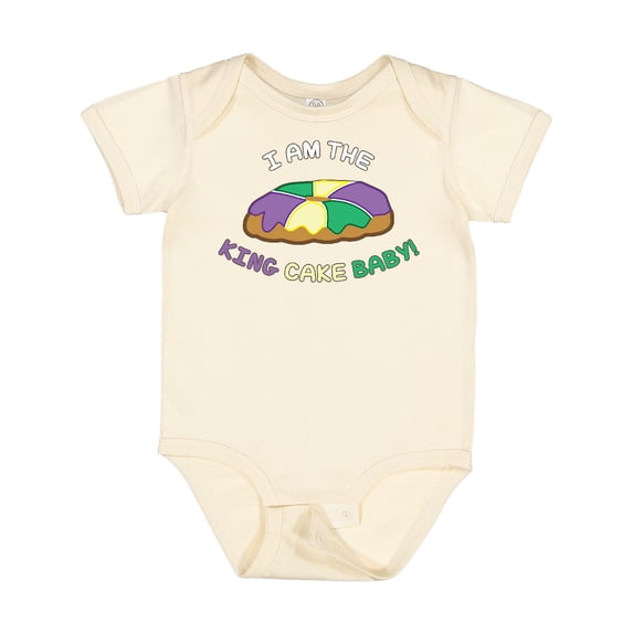 Inktastic I Am the King Cake Baby Boys or Girls Baby Bodysuit
