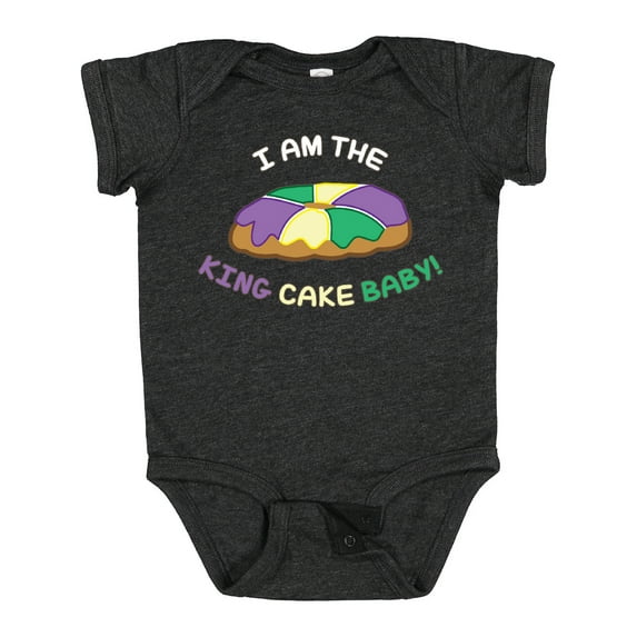 Inktastic I Am the King Cake Baby Boys or Girls Baby Bodysuit