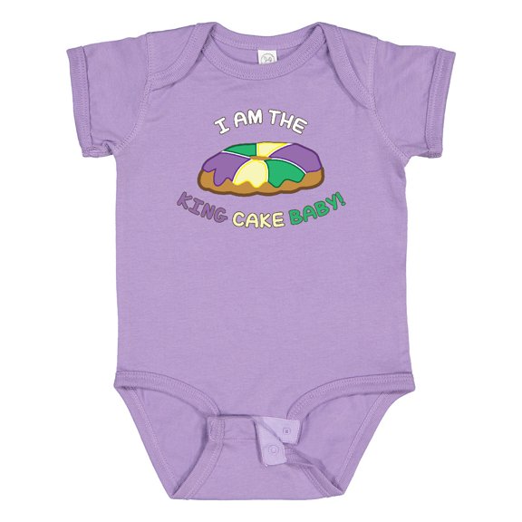 Inktastic I Am the King Cake Baby Boys or Girls Baby Bodysuit