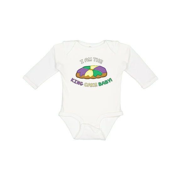 Inktastic I Am the King Cake Baby Boys or Girls Long Sleeve Baby Bodysuit