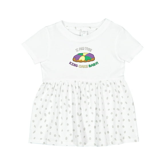Inktastic I Am the King Cake Baby Girls Baby Dress