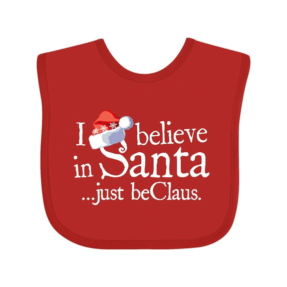 Inktastic I Believe In Santa 2 Boys or Girls Baby Bib