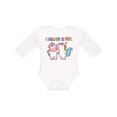 thumbnail image 1 of Inktastic I Believe in You Cute Rainbow Unicorns Boys or Girls Long Sleeve Baby Bodysuit, 1 of 5