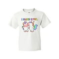 thumbnail image 1 of Inktastic I Believe in You Cute Rainbow Unicorns Youth T-Shirt, 1 of 5