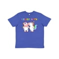 thumbnail image 1 of Inktastic I Believe in You Cute Rainbow Unicorns Youth T-Shirt, 1 of 5