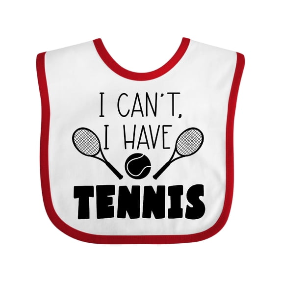 Inktastic I Can't, I Have Tennis Boys or Girls Baby Bib