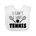 thumbnail image 1 of Inktastic I Can't, I Have Tennis Boys or Girls Baby Bib, 1 of 4