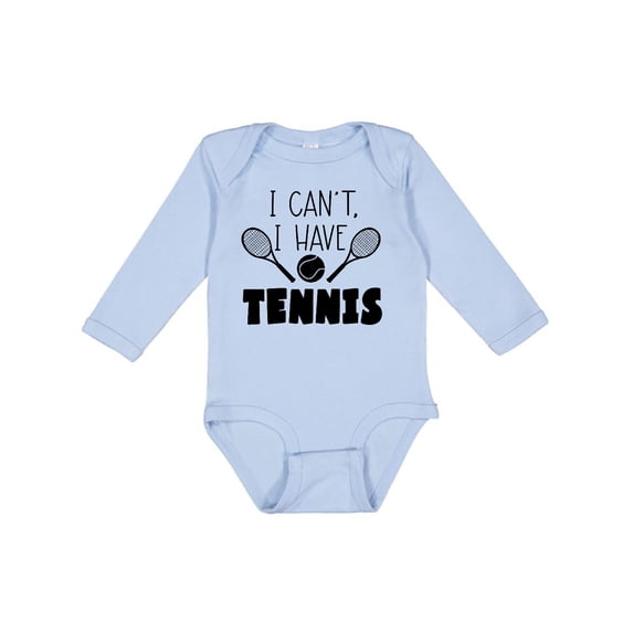 Inktastic I Can't, I Have Tennis Boys or Girls Long Sleeve Baby Bodysuit