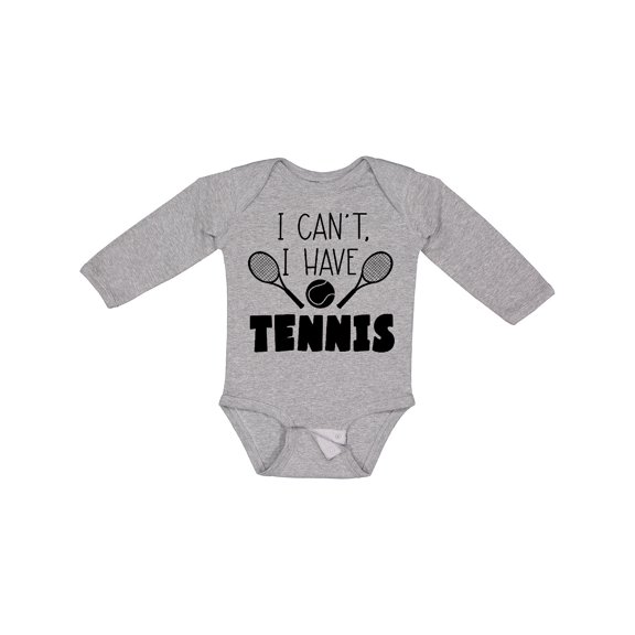 Inktastic I Can't, I Have Tennis Boys or Girls Long Sleeve Baby Bodysuit