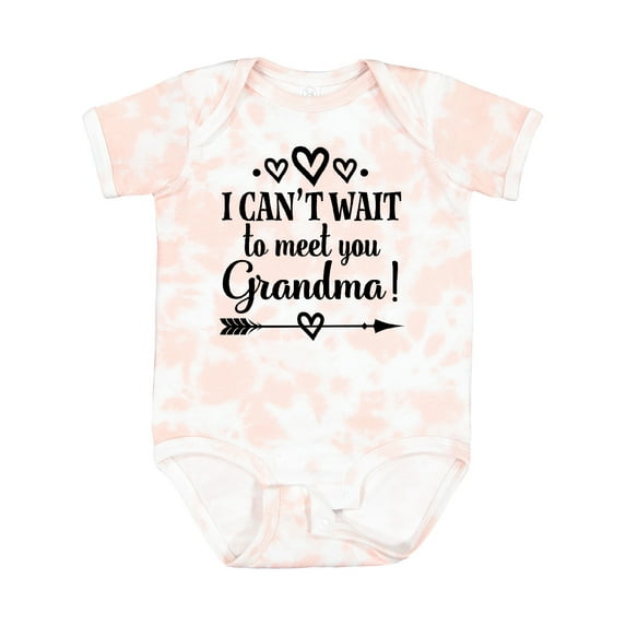 Inktastic I Can't Wait to Meet You Grandma Baby Announcement Boys or Girls Baby Bodysuit