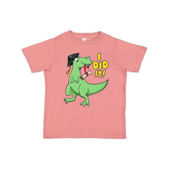Inktastic I Did It Green Dinosaur Grad with Cap and Diploma Boys or Girls Toddler T-Shirt