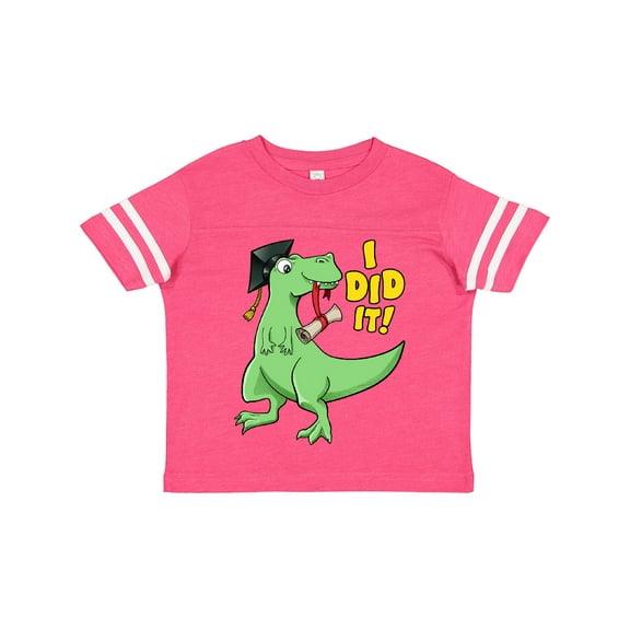 Inktastic I Did It Green Dinosaur Grad with Cap and Diploma Boys or Girls Toddler T-Shirt