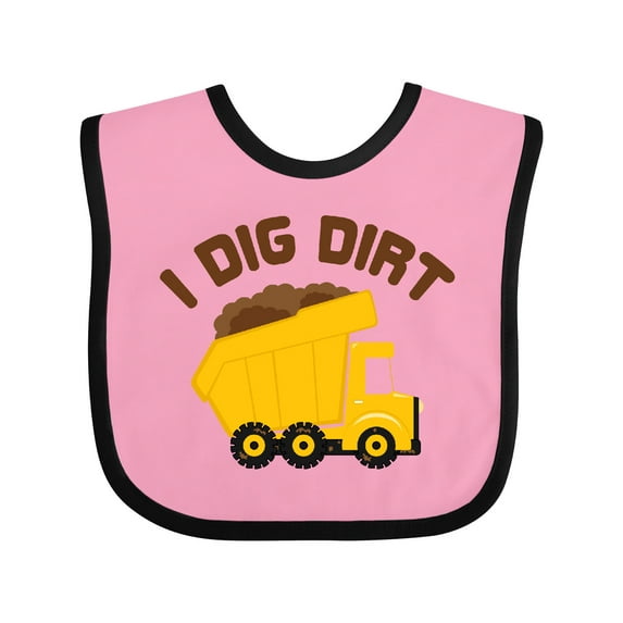 Inktastic I Dig Dirt Boys or Girls Baby Bib