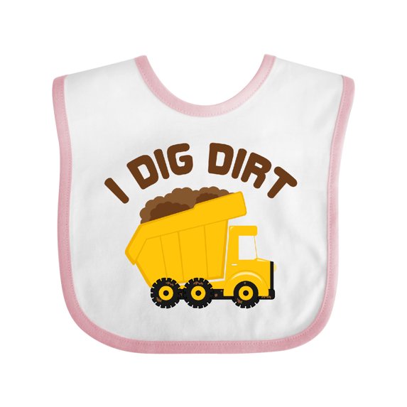 Inktastic I Dig Dirt Boys or Girls Baby Bib