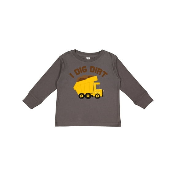 Inktastic I Dig Dirt Boys or Girls Long Sleeve Toddler T-Shirt