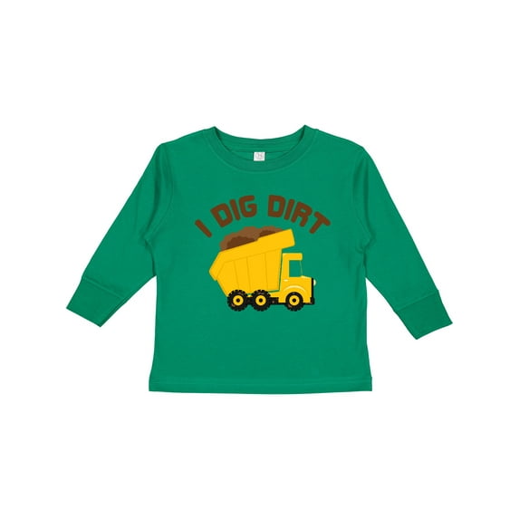 Inktastic I Dig Dirt Boys or Girls Long Sleeve Toddler T-Shirt