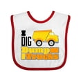 thumbnail image 1 of Inktastic I Dig Dump Trucks Boys or Girls Baby Bib, 1 of 4