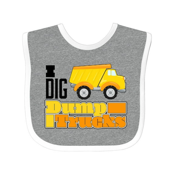 Inktastic I Dig Dump Trucks Boys or Girls Baby Bib