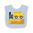thumbnail image 1 of Inktastic I Dig Dump Trucks Boys or Girls Baby Bib, 1 of 4
