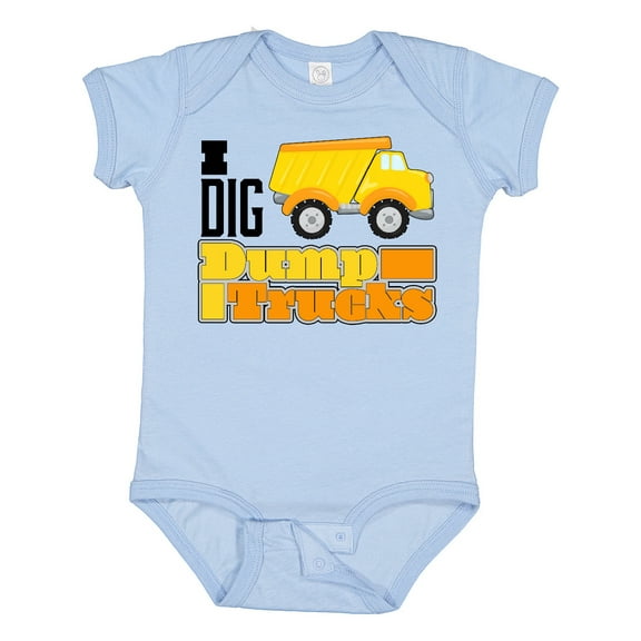 Inktastic I Dig Dump Trucks Boys or Girls Baby Bodysuit