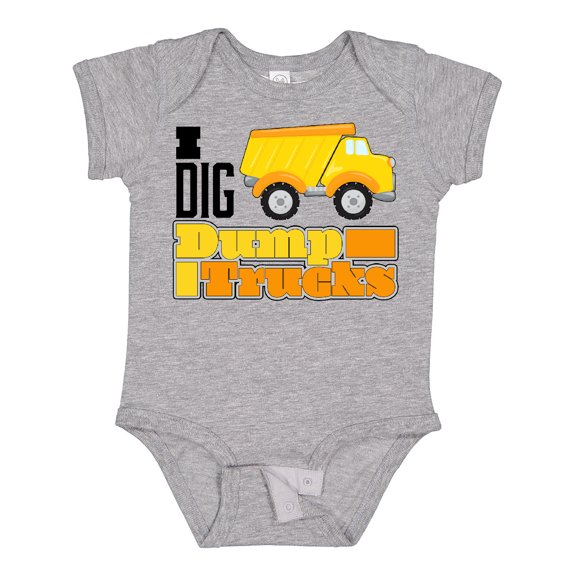Inktastic I Dig Dump Trucks Boys or Girls Baby Bodysuit