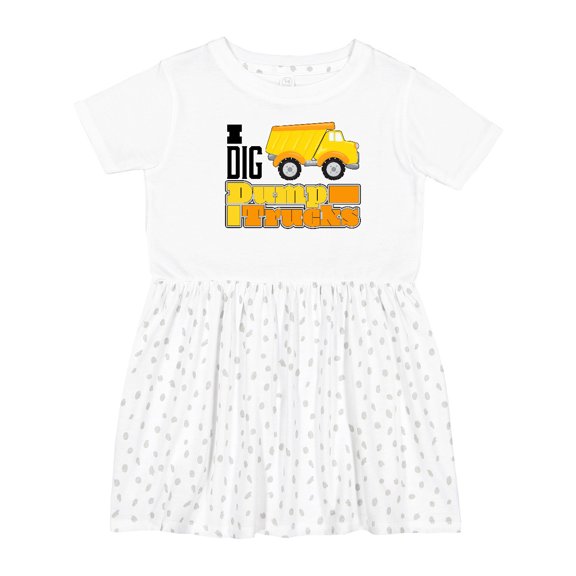 Inktastic I Dig Dump Trucks Girls Toddler Dress