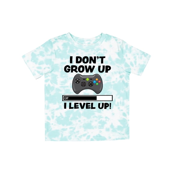 Inktastic I Dont Grow Up I Level Up with Game Controller Black Boys or Girls Toddler T-Shirt