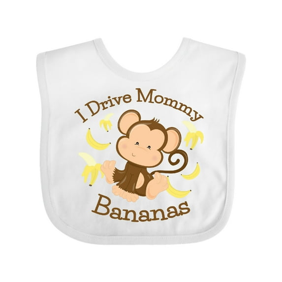 Inktastic I Drive Mommy Bananas Boys or Girls Baby Bib