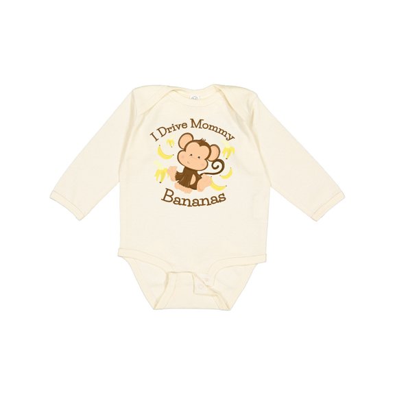 Inktastic I Drive Mommy Bananas Boys or Girls Long Sleeve Baby Bodysuit