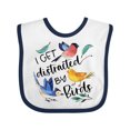 thumbnail image 1 of Inktastic I Get Distracted by Birds Boys or Girls Baby Bib, 1 of 4